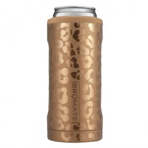 NEW BRUMATE hopsulator slim 12oz can cooler in gold leopard